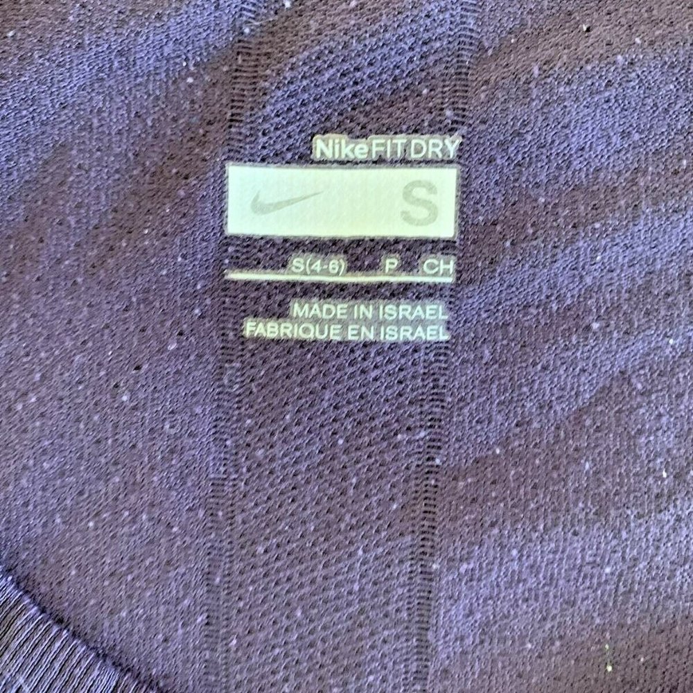 NIKE Tank Top SMALL 4-6 Purple Fit Dry aBnded Bottom Nylon Smoky Plum Racerback - Picture 9 of 13